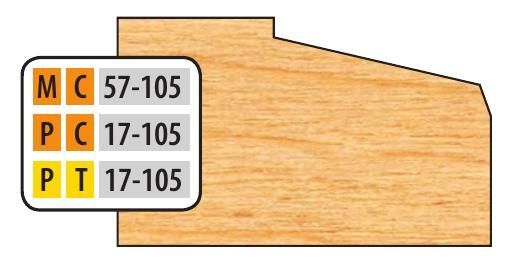 FREEBORN - MC-57-105 - CARBIDE DOOR EDGE DETAIL - 32mm SYSTEM Shaper Cutter