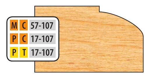 FREEBORN - MC-57-107 - CARBIDE DOOR EDGE DETAIL - 32mm SYSTEM Shaper Cutter