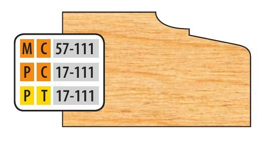 FREEBORN - MC-57-111 - CARBIDE DOOR EDGE DETAIL - 32mm SYSTEM Shaper Cutter