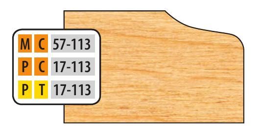 FREEBORN - MC-57-113 - CARBIDE DOOR EDGE DETAIL - 32mm SYSTEM Shaper Cutter