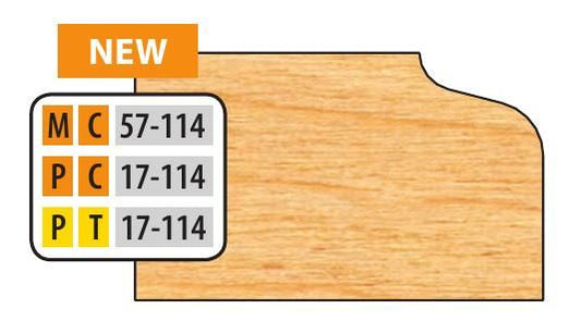 FREEBORN - MC-57-114 - CARBIDE DOOR EDGE DETAIL - 32mm SYSTEM Shaper Cutter