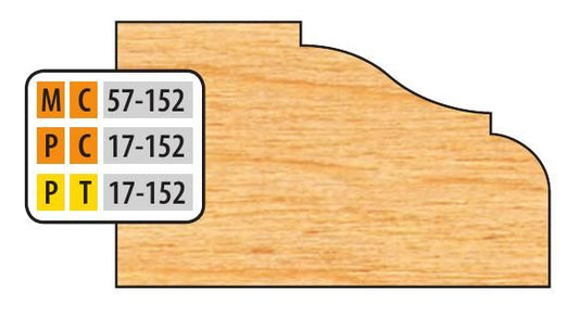 FREEBORN - PT-17-152 - T-ALLOY DOOR EDGE DETAIL Shaper Cutter