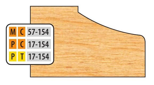 FREEBORN - PT-17-154 - T-ALLOY DOOR EDGE DETAIL Shaper Cutter