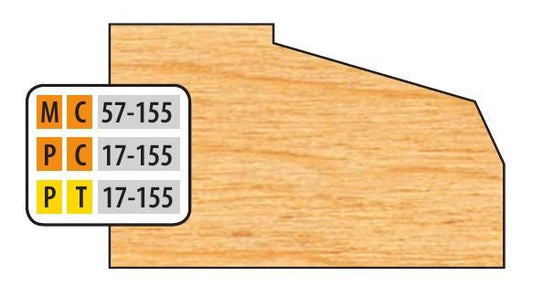 FREEBORN - PT-17-155 - T-ALLOY DOOR EDGE DETAIL Shaper Cutter