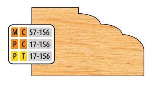 FREEBORN - PT-17-156 - T-ALLOY DOOR EDGE DETAIL Shaper Cutter