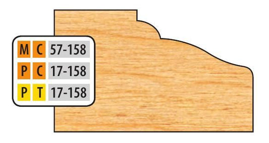 FREEBORN - PT-17-158 - T-ALLOY DOOR EDGE DETAIL Shaper Cutter