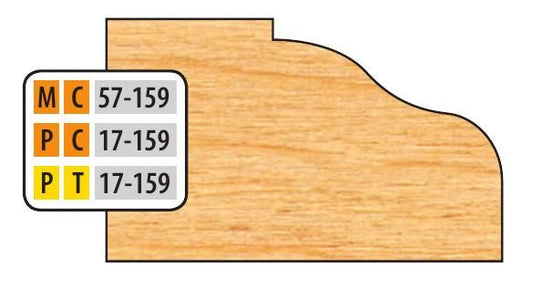 FREEBORN - PT-17-159 - T-ALLOY DOOR EDGE DETAIL Shaper Cutter