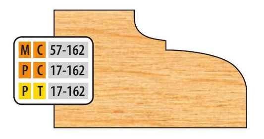 FREEBORN - PT-17-162 - T-ALLOY DOOR EDGE DETAIL Shaper Cutter