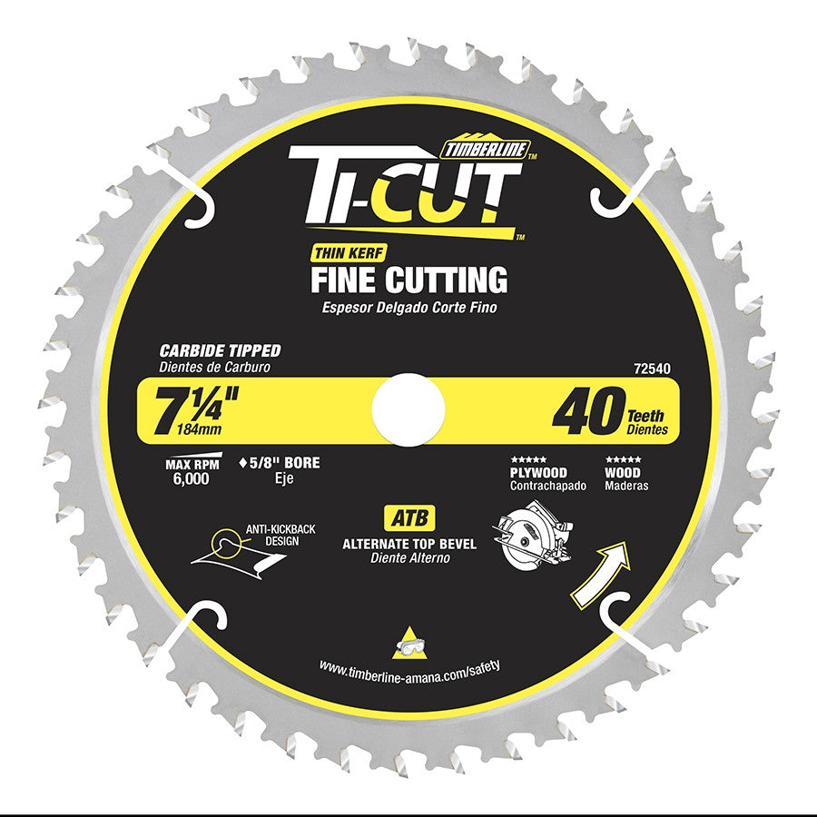 Amana Tool - 72540 - TI-CUT SAW 7-1/4"/40T ATB
