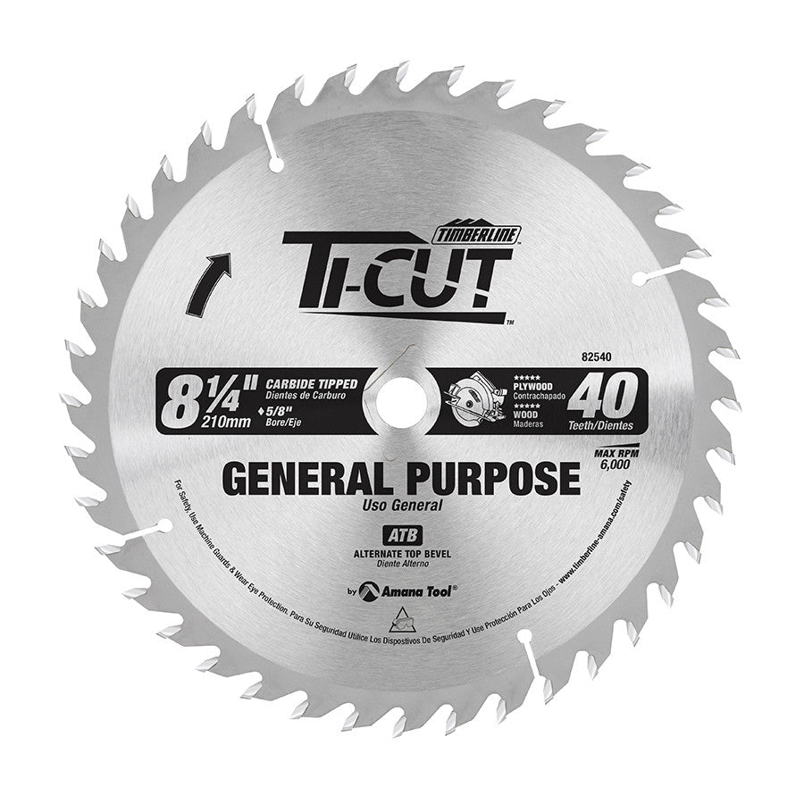 Amana Tool - 82540 - TI-CUT SAW 8-1/4"/40T ATB 5/8