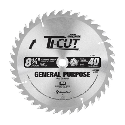 Amana Tool - 82540 - TI-CUT SAW 8-1/4"/40T ATB 5/8
