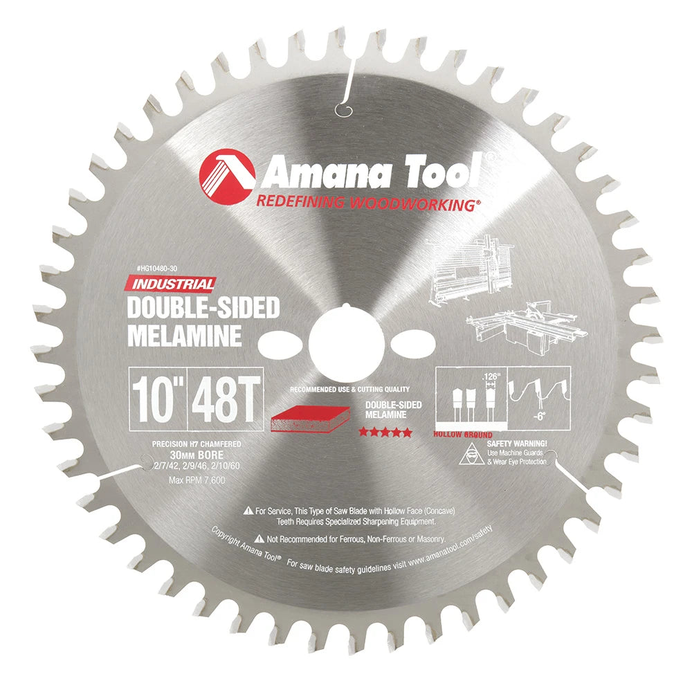 Amana Tool - HG10480-30 - 10"/48T HOLLOW GROUND BLADE