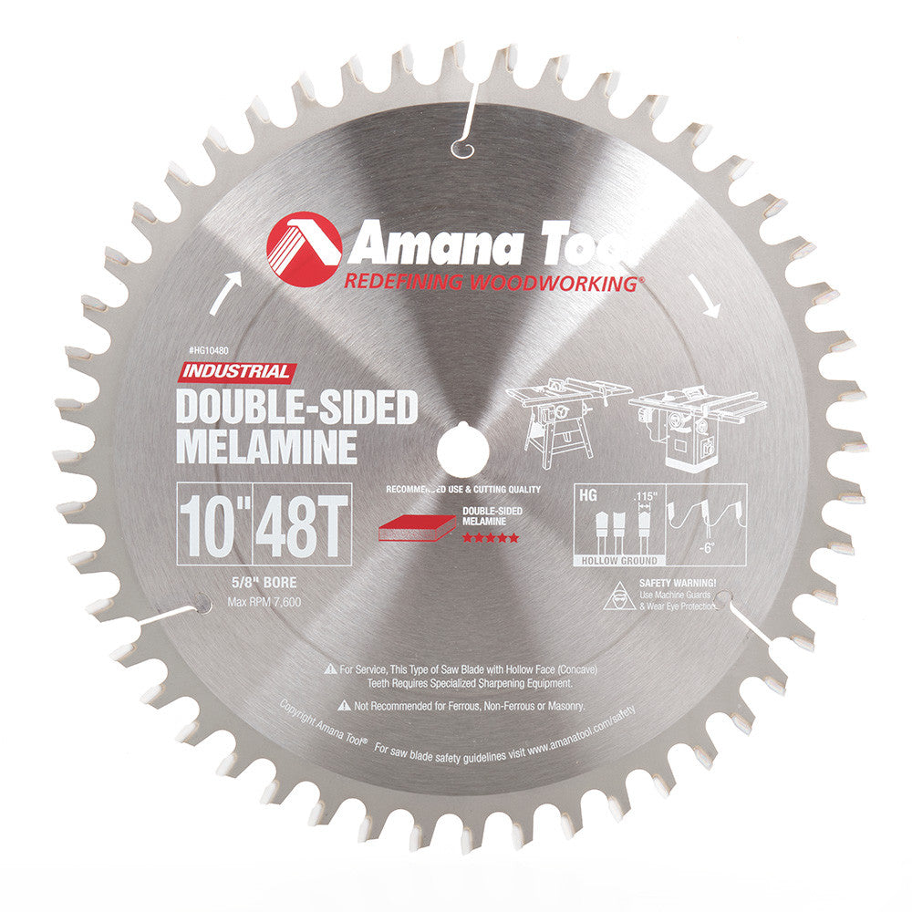 Amana Tool - HG10480 - 10"/48T HOLLOW GROUND BLADE