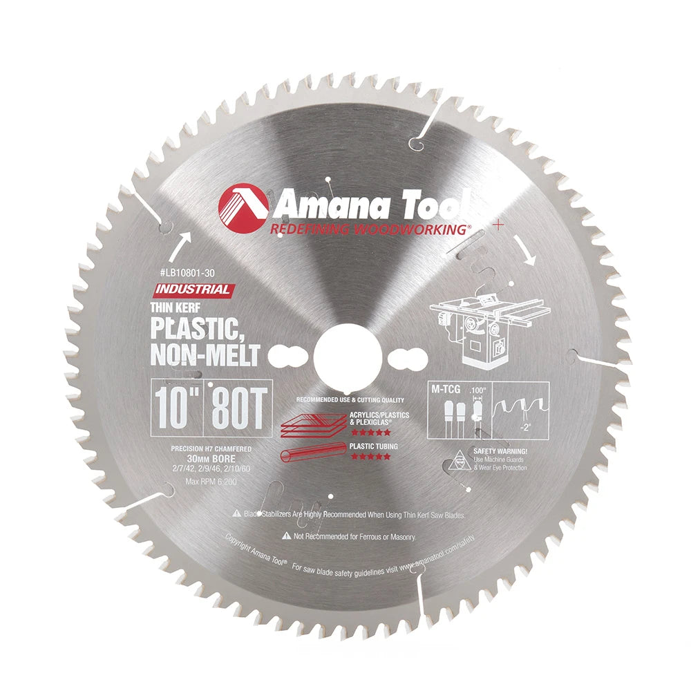 Amana Tool - LB10801-30 - 10"/80T NON MELT M-TCG 30MBORE