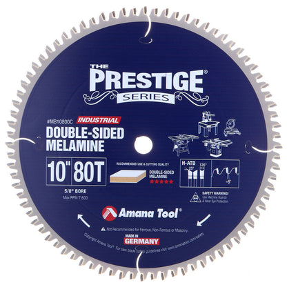 Amana Tool - MB10800C - 10"/80T MELAMINE BLADE H-A.T.B