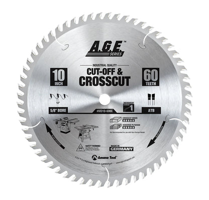Amana Tool - MD10-600 - CROSSCUT 10"x60T ATB 5/8" BORE