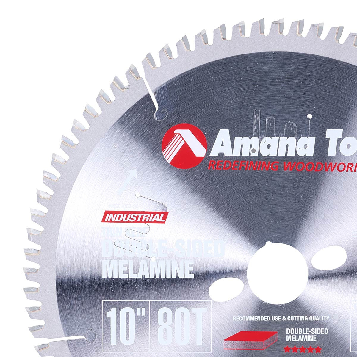 Amana Tool - MSB1080-30 - 10"80T MELAMINE H-ATB 30MM BOR