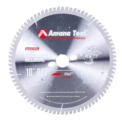 Amana Tool - MSB1080-30 - 10"80T MELAMINE H-ATB 30MM BOR