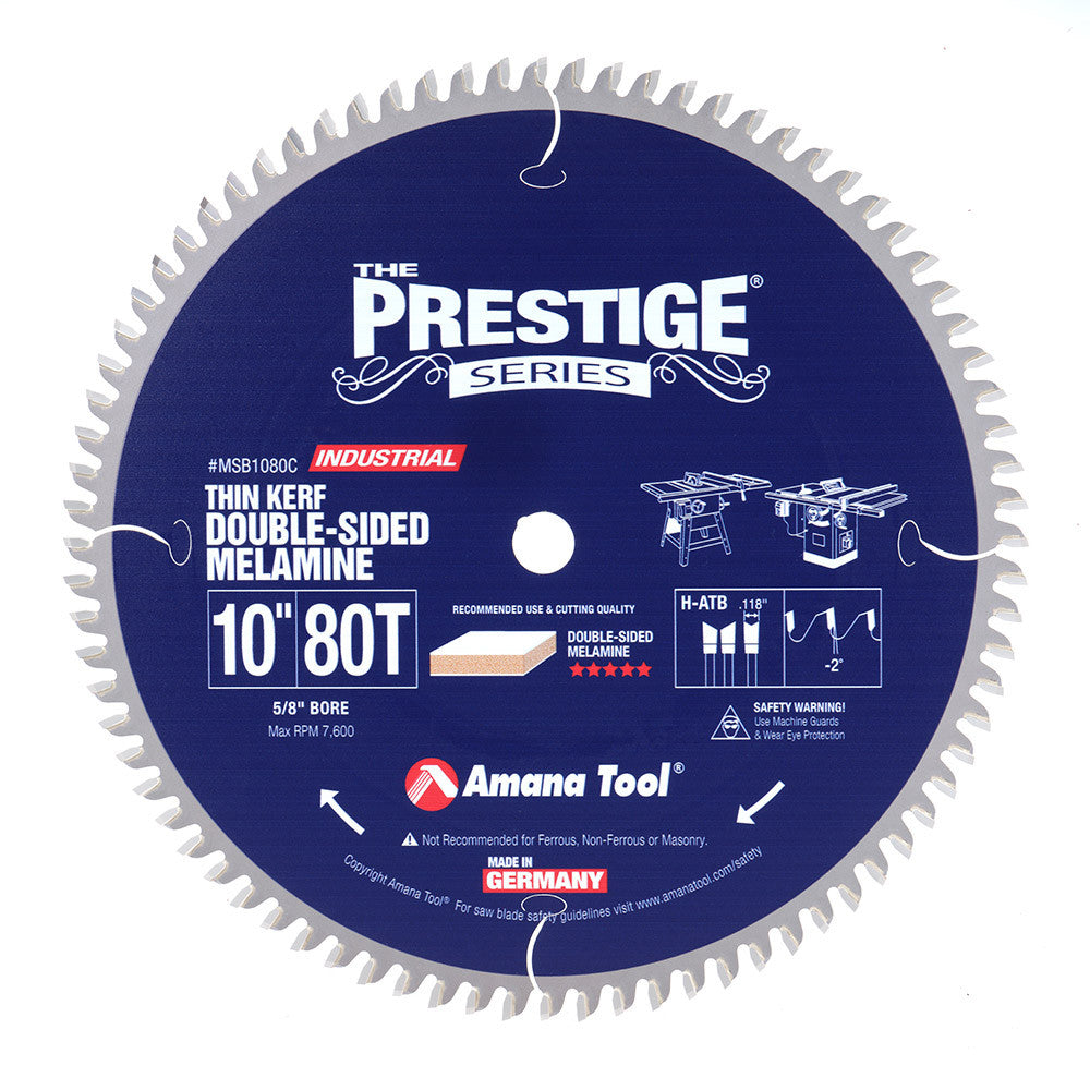 Amana Tool - MSB1080C - 10"/80T MELAMINE BLADE H-ATB