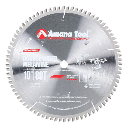 Amana Tool - MSB1080 - 10"/80T MELAMINE BLADE H-ATB