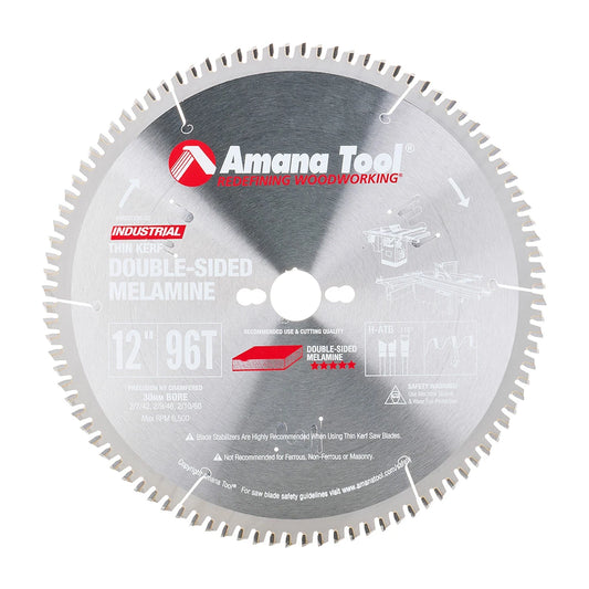 Amana Tool - MSB1296-30 - 12"/96T MELAMINE BLADE H-ATB