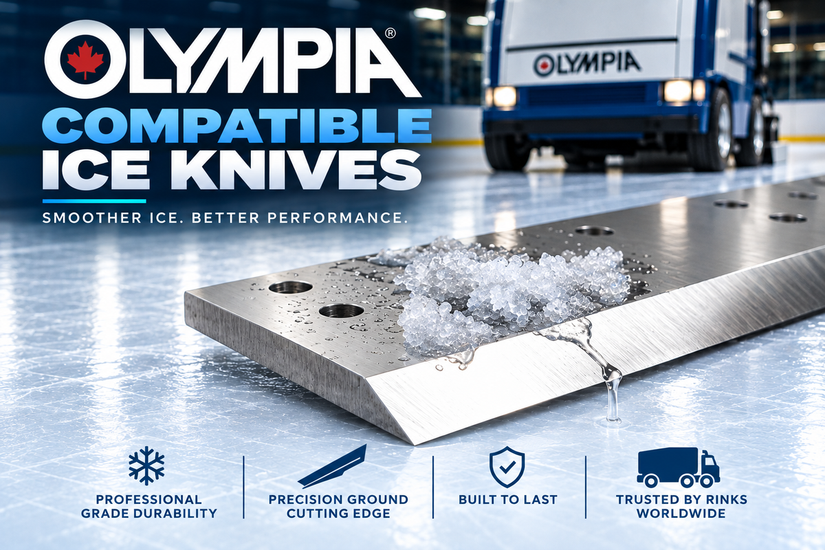Olympia® Compatible Ice Resurfacing Blade - 84 Inches, Inlaid for Superior Edge