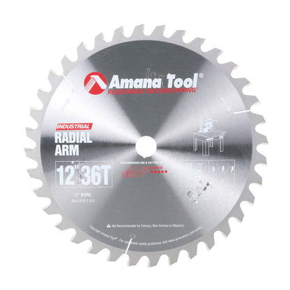 Amana Tool - RA1236 - 12"/36T RADIAL ARM ATB GRIND