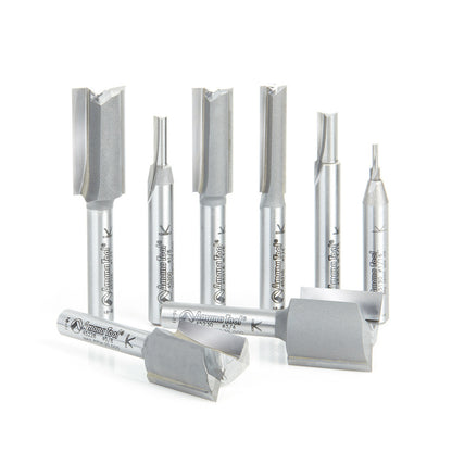 Amana Tool - AMS-103 - 8PCS STRAIGHT PLUNGE 1/4 SHANK