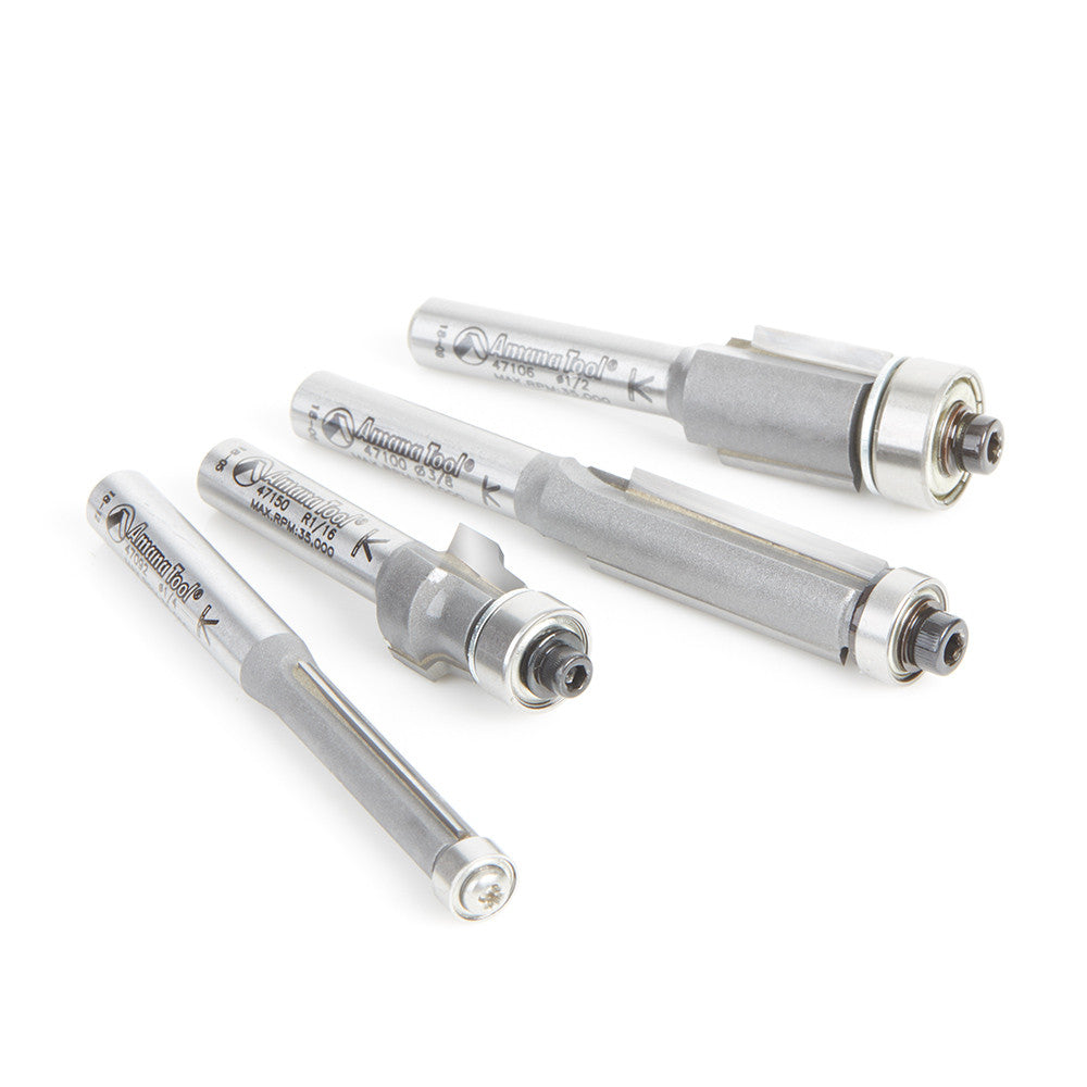 Amana Tool - AMS-105 - 4PC FLUSH TRIM PACK 1/4 SHANK
