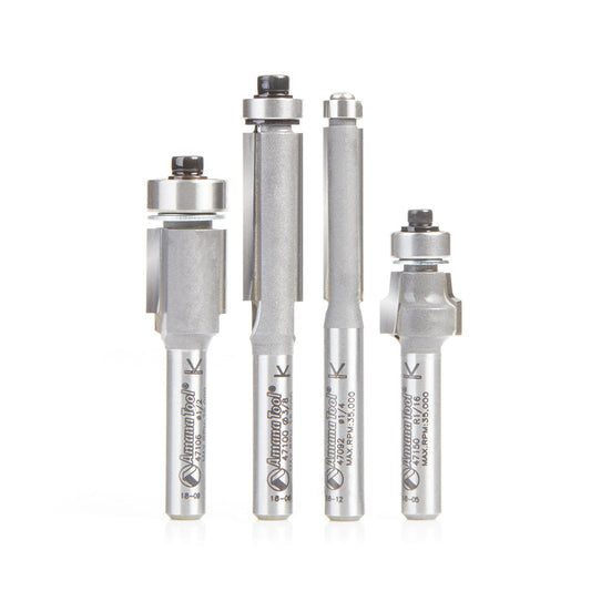Amana Tool - AMS-105 - 4PC FLUSH TRIM PACK 1/4 SHANK