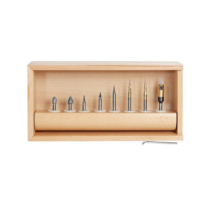 Amana Tool - AMS-128 - 8PC CNC V CARVING SET 1/4"SHNK