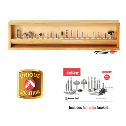 Amana Tool - AMS-132 - 18PC ADVANCE CNC SIGNMAKNG SET