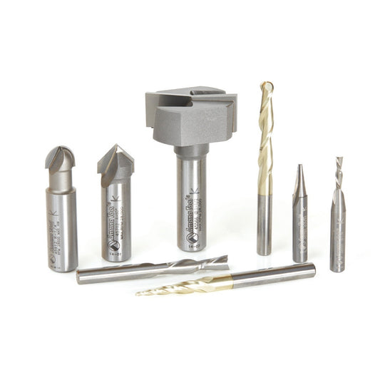 Amana Tool - AMS-133 - 8PC CNC SIGNMAKING STARTR SET