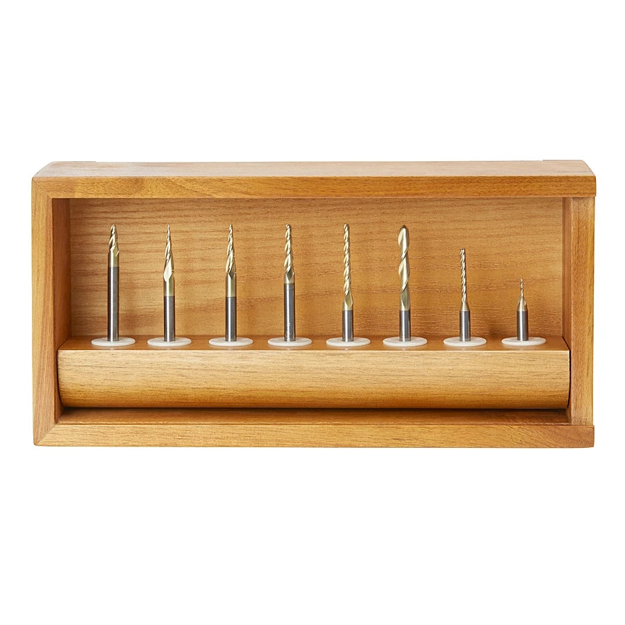 Amana Tool - AMS-136 - 8PC 3D, CARVING CNC ZrN SET
