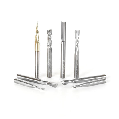 Amana Tool - AMS-137 - 8PC CNC COLLECTION 1/4 SHK SET