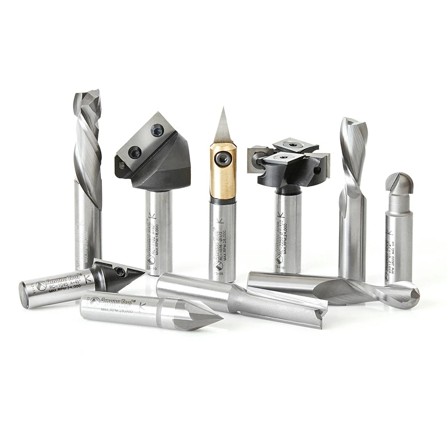 Amana Tool - AMS-138 - 10PC SIGN,& ENGRAVING 1/2 SET