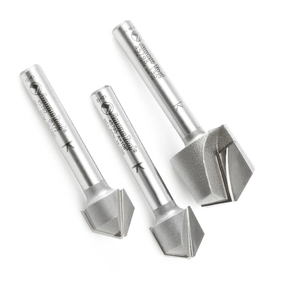 Amana Tool - AMS-140 - 3PCS ACM V 90 108 135 DEG. SET