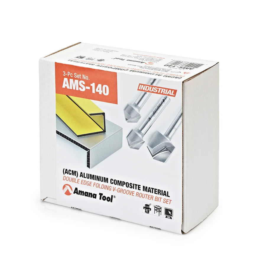 Amana Tool - AMS-140 - 3PCS ACM V 90 108 135 DEG. SET
