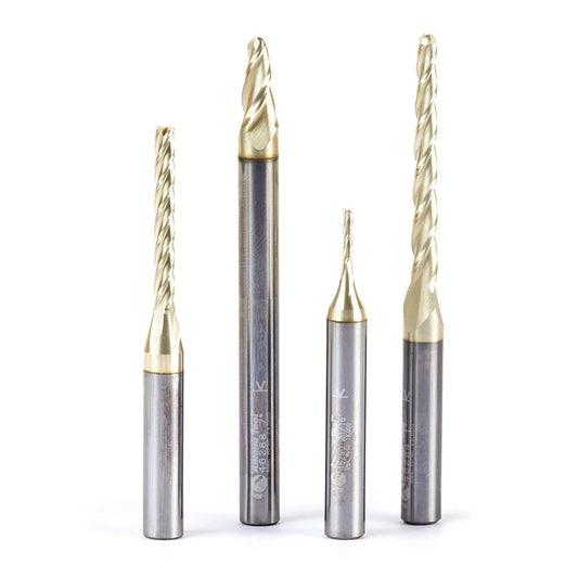 Amana Tool - AMS-141 - 4PC 3D SC CARVING BALLNOSE ZrN