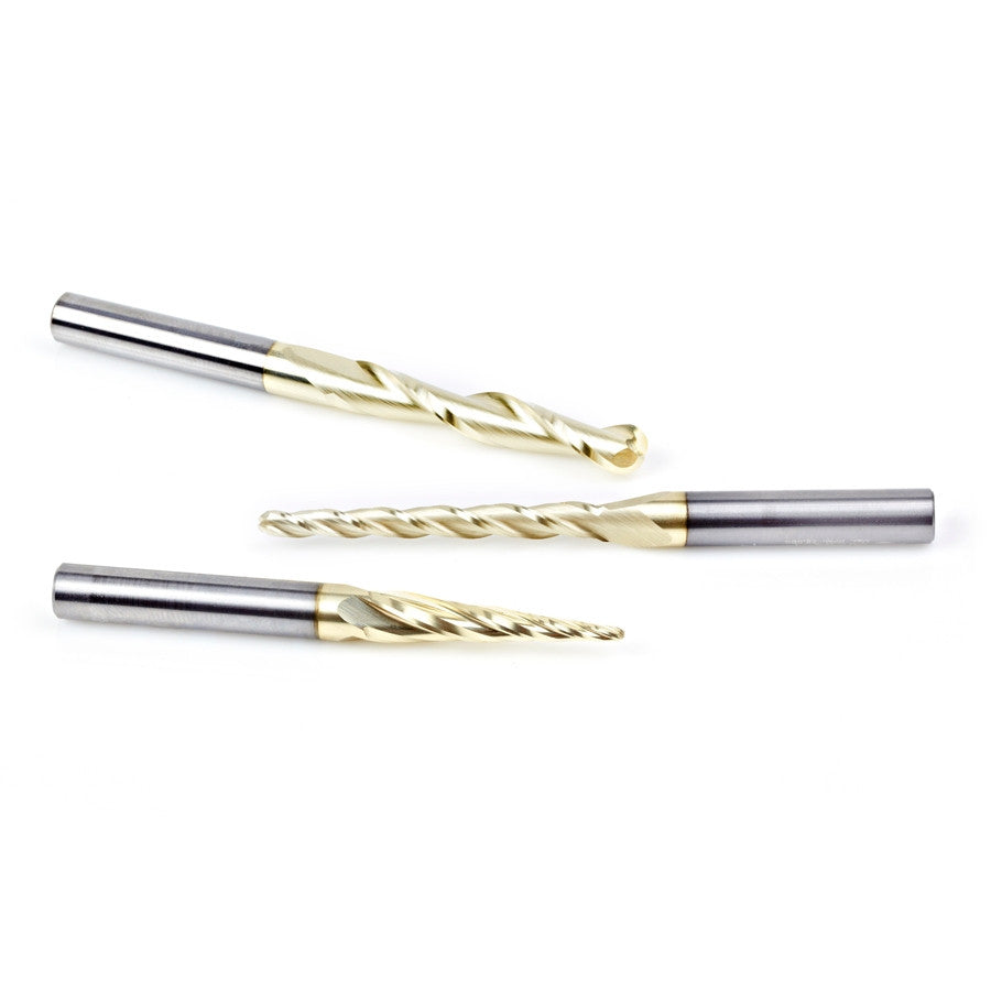 Amana Tool - AMS-142 - 3PC 3D SC CARVING BALLNOSE ZrN