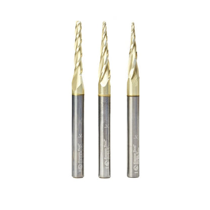Amana Tool - AMS-144 - 3PC 3D SC CARVING BALLNOSE ZrN