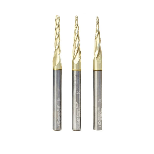 Amana Tool - AMS-144 - 3PC 3D SC CARVING BALLNOSE ZrN