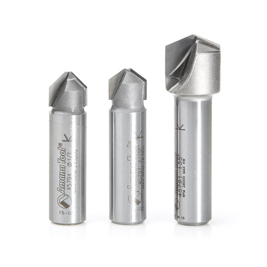 Amana Tool - AMS-147 - 3PCS ACM V 90 108 135 DEG. SET