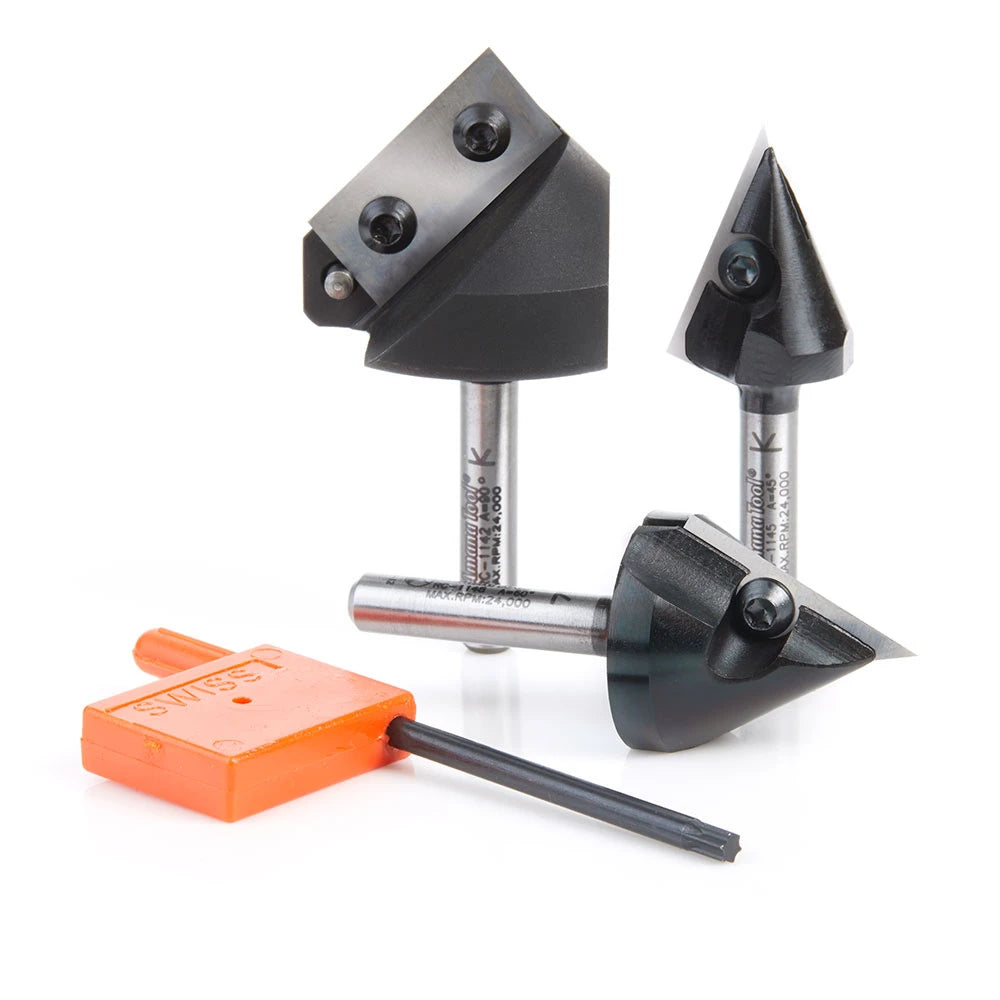 Amana Tool - AMS-153 - 3PC CNC 3D SIGNMAKING 1/4" SHK
