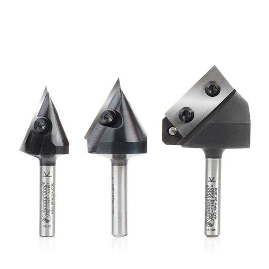 Amana Tool - AMS-153 - 3PC CNC 3D SIGNMAKING 1/4" SHK