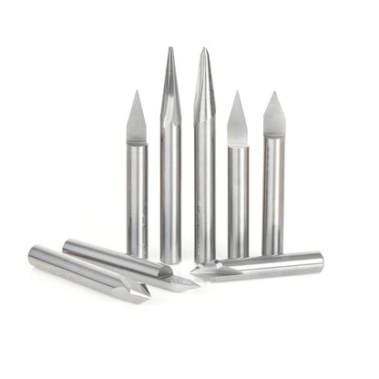 Amana Tool - AMS-163 - 8 PC SIGN,& ENGRAVING 1/4 SET