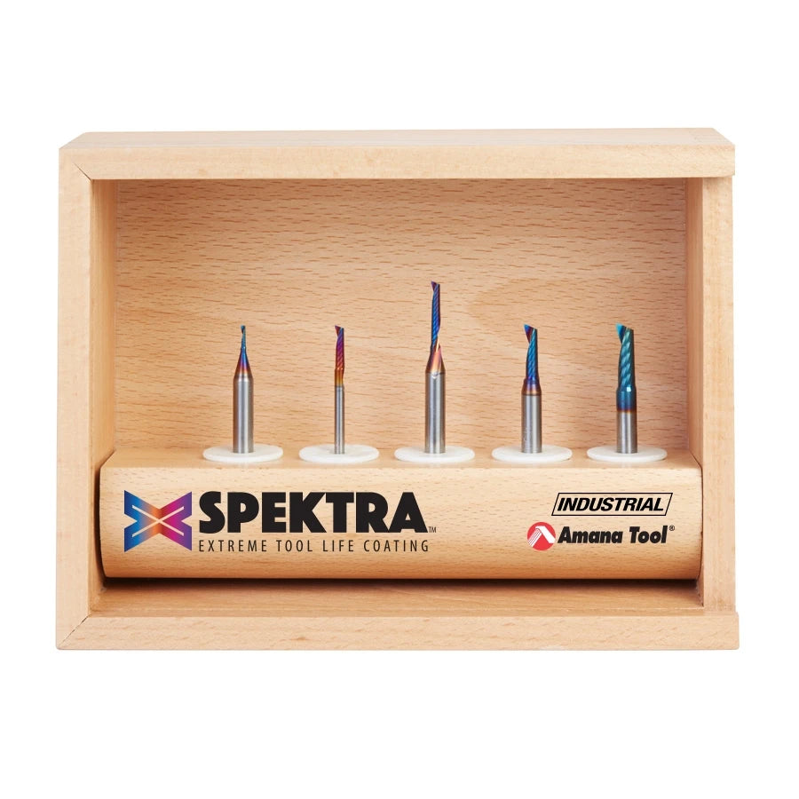 Amana Tool - AMS-166-K - 5PC SC SPIRAL PLASTIC SPEKTRA