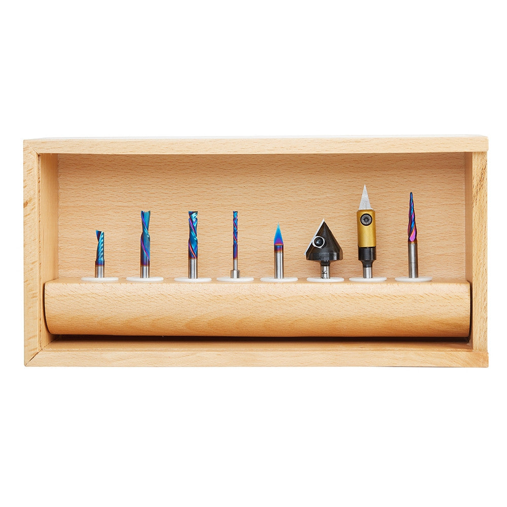 Amana Tool - AMS-169 - 10PC CNC SIGNMAKING SET IV
