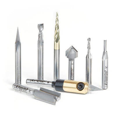 Amana Tool - AMS-178 - 8PC CNC SIGNMAKING STARTR SET