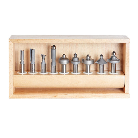 Amana Tool - AMS-211 - 9 PIECE ROUTER SET 1/2 SHANK
